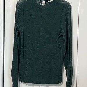 Reitmans Sparkling Black Crew Neck Top